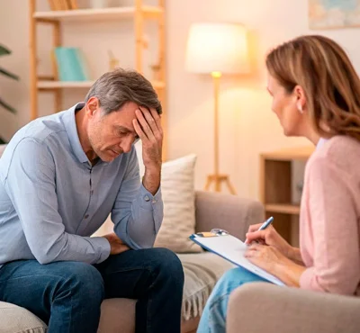 Врач поддерживает пациента
